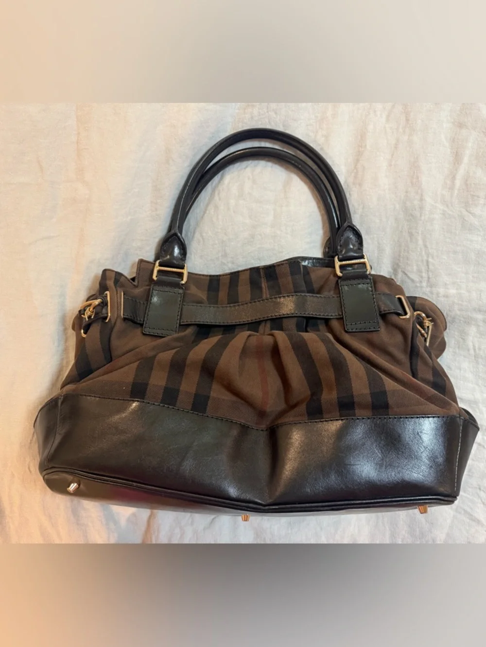 Burberry Satchel Brown and Black Bag - Picture 3 of 6